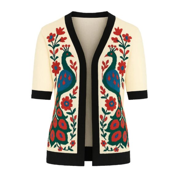 Oxknit Peacock Cardigan 2X - Picture 1 of 2